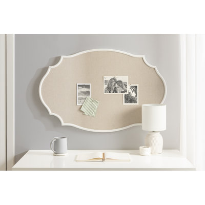 Tableau mural ovale en tissu festonné Leanna
