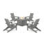 POLYWOOD by AllModern Foldable Outdoor Adirondack Chair With Table-527792804