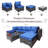 Durable Outdoor Garden Patio Furniture 7-Piece PE Rattan Wicker Sofa Set with Cushions and Coffee Table, Perfect for Relaxing and Entertaining