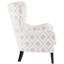 Fauteuil à oreilles avec dossier et accoudoirs ronds, pieds en bois massif, coussin d'assise amovible, fauteuil à oreilles rembourré en mousse haute: rembourrage, dossier, coussin lavable
