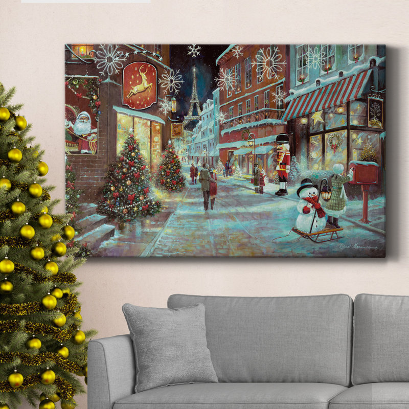 " Paris Christmas ", 12" H x 18" W x 1" D