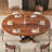  59”extendable Round Dining Table For 4-8 ,dining Room Table With X-shaped Heavy Duty Metal Base,thickened Mdf Board,modern Kitchen Dining Table,space Saving,oak-492834802