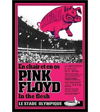Buy Art For Less Pink Floyd - In The Flesh (Flying Pink Pig) Olympic  Stadium Framed On Paper Print