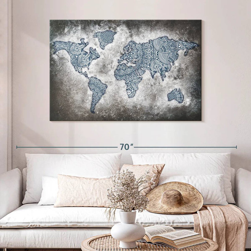 Carte du monde Aliaz, H 32 po x l 48 po