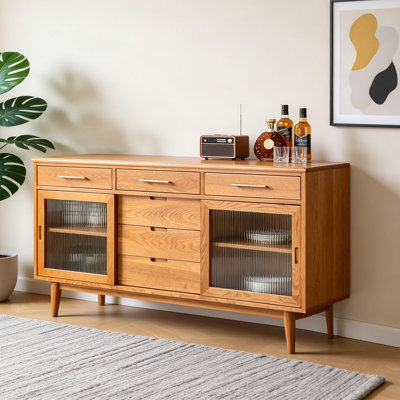 Buffet de rangement minimaliste en bois massif