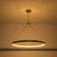 Lustre circulaire en aluminium DEL à intensité variable-2008197998