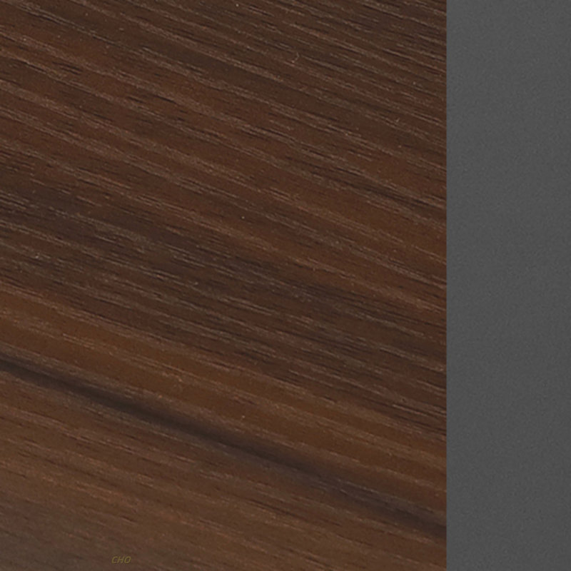 Techni Mobili Industrial Writing Desk, Walnut/Black