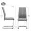 Faux Leather Dining Chair Set with Chrome Cantilever Base-764837248-746745580