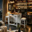 Ensemble de table et chaises de bar 3 pièces (naturel)-711338104