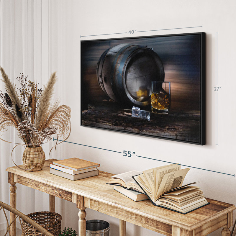 Aliments et boissons «Whiskey Barrel Canvas Print», H 27 po x l 40 po