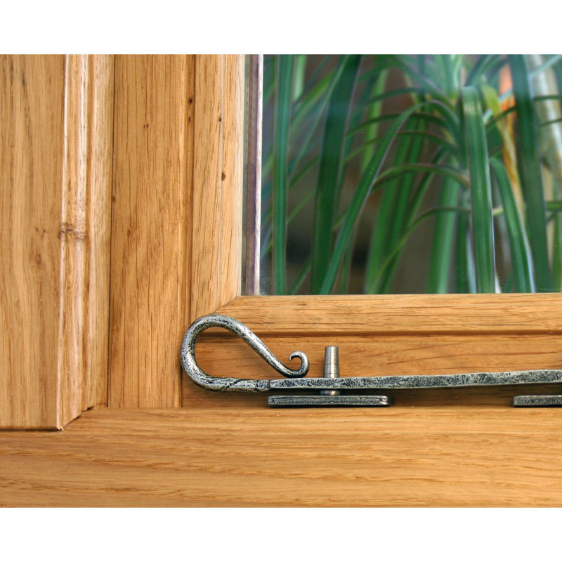 Shepherd''s Crook Stay Door Accessory, Pewter