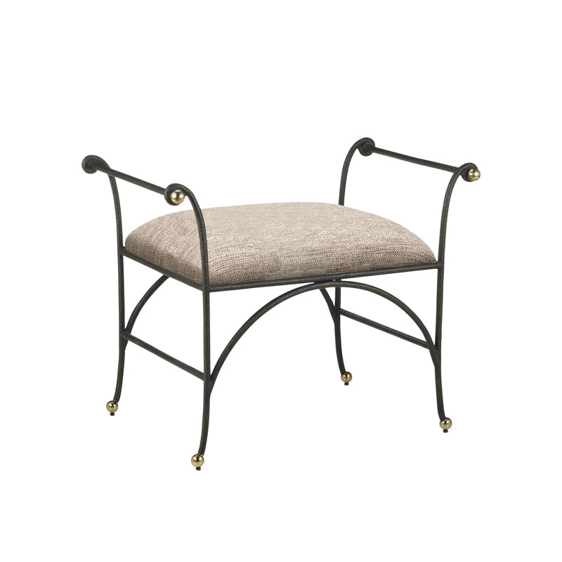 Mabel Upholstered Bench, 24.25" H x 29.75" W x 21" D
