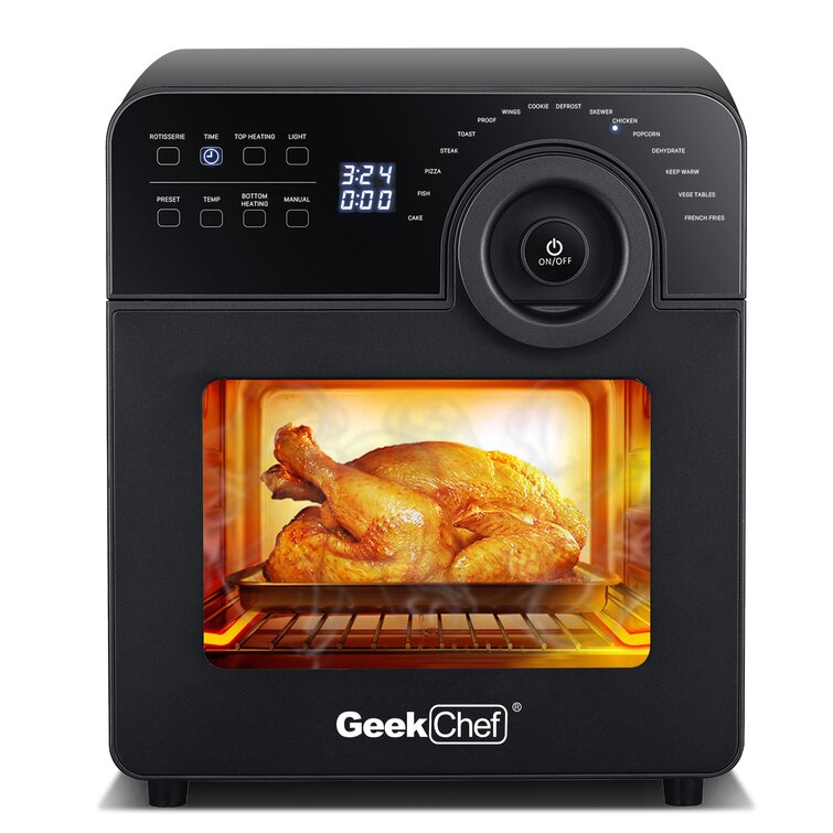 Hamilton Beach Digital Air Fryer Toaster Oven, 6 Slice Capacity, Black With  Stainless Steel Accents, 31220
