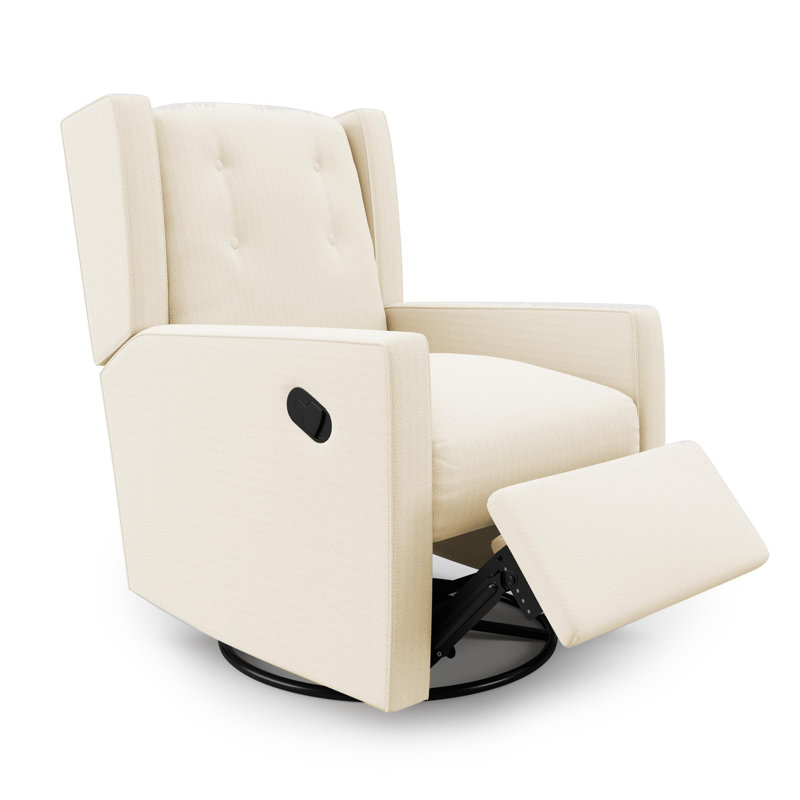 Fauteuil oscillant inclinable pivotant Hudak, Blanc