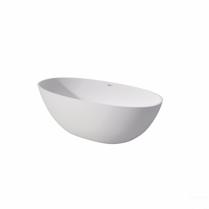 Solid Surface Deep Soaking Bathtub