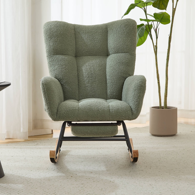 Chaise berçante Teddy, Vert
