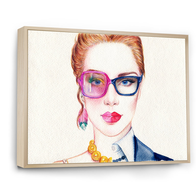 «Work Hard Play Hard Portrait» - reproduction d'art sur toile Glam, H 32 po x l 16 po x P 1 po, Cadre flottant brun