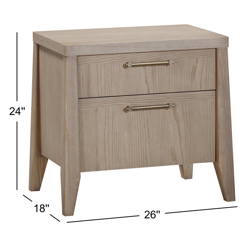 Table de chevet 2 tiroirs Lewis