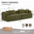 96.06" Wide 2-Seater Sectional Sofa, No Assembly Required Cloud Sofa for Living Room-1675637956