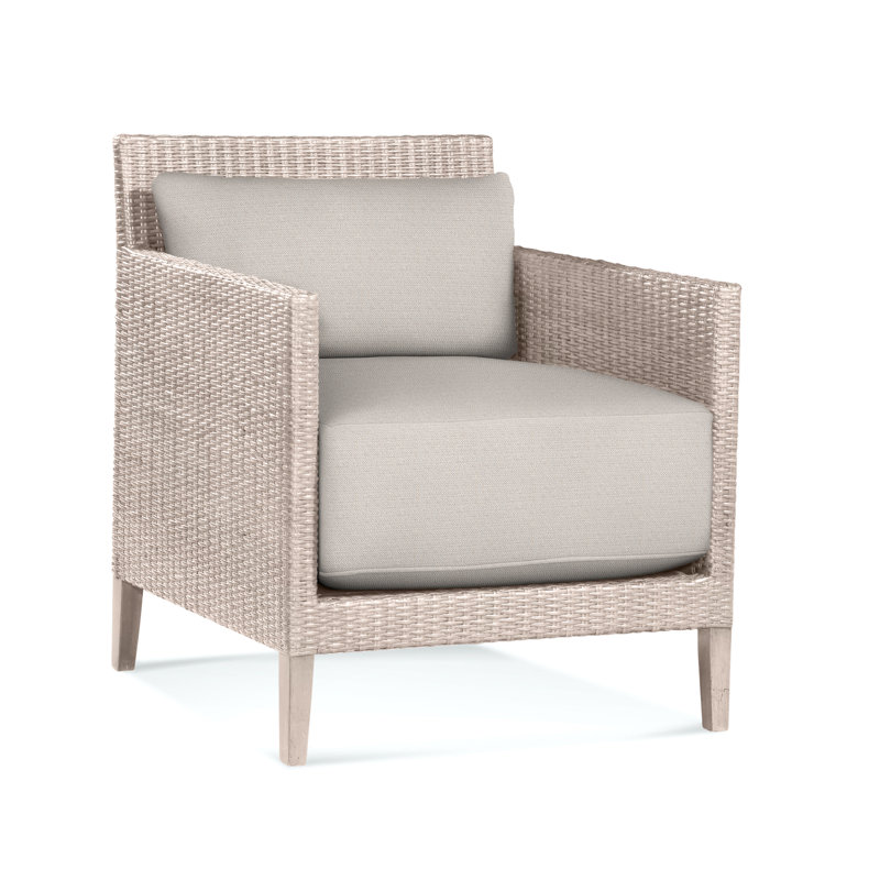 Fauteuil Beryl, Performance texturée blanche; 0865-91, Bisque