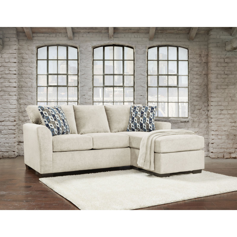 Canapé modulaire avec méridienne réversible Adrie, Mélange de polyester beige