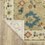 Tapis oriental en polypropylène tissé à la machine en beige / bleu / jaune-2070324470