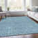 Premium Machine Washable Prisco Teal Rug