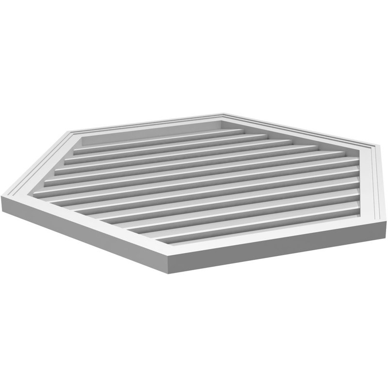 Évent horizontal fonctionnel à pignon en uréthane à surface horizontale Signature, H 34 po x l 38 po x P 1,5 po