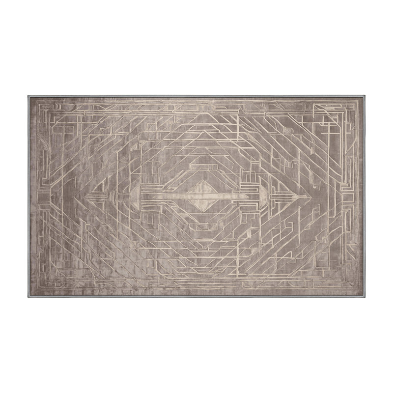 Machine Washable Gray Area Rug, Rectangle 2' x 3'