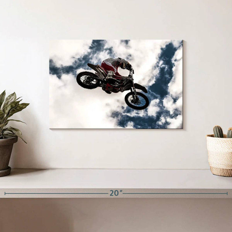 Mehar Motocross Rider In Midair, H 8 po x l 12 po