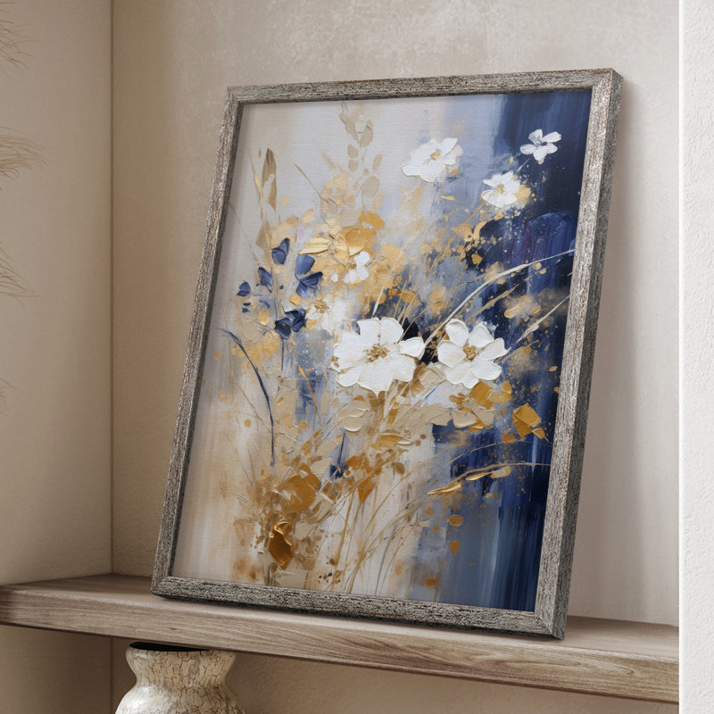 Reproduction encadrée FLORAL Series CCCCXXVI - bois massif, H 15 po x l 12 po