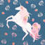 Crittendon Strawberry Swirl Unicorn - No Frame Print on Canvas-37528479