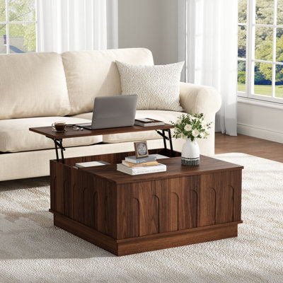 Table basse 31,5 "à plateau relevable avec rangement
