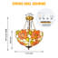 3-Light Tiffany Style Sunflower Chandelier With E26 Bulb