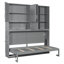 Lit escamotable simple avec armoire et rangement pour éclairage USB-1359311774