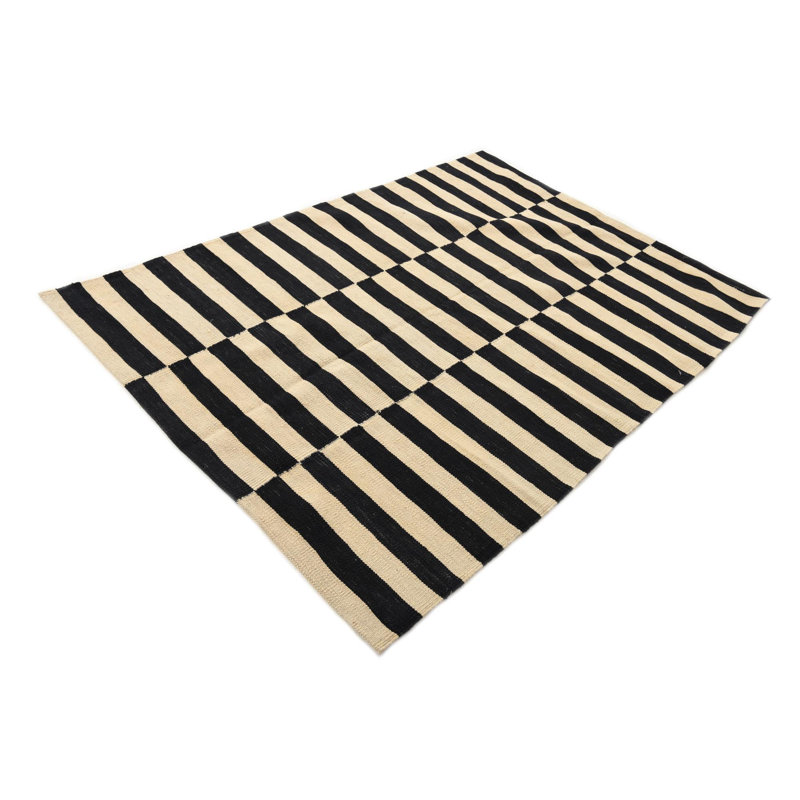 Tapis noir et blanc Noor