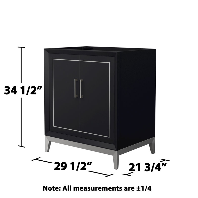 Marlena 29.5'' Single Bathroom Vanity Base Only, Black