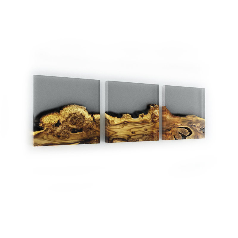 Luxury Handmade Solid Wood Wall Decor, Light Blue 