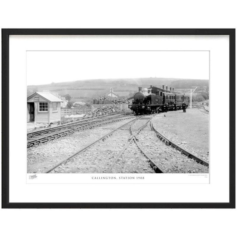 Callington, Station 1908 - Single Picture Frame Print on Wood, 45cm H x 60cm W x 2.3cm D