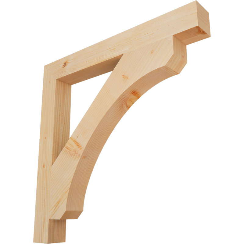 3 1/2"W x 34"D x 34"H Legacy Block Smooth Bracket, Douglas Fir, Douglas Fir, Smooth, 34" H x 3.5" W x 34" D