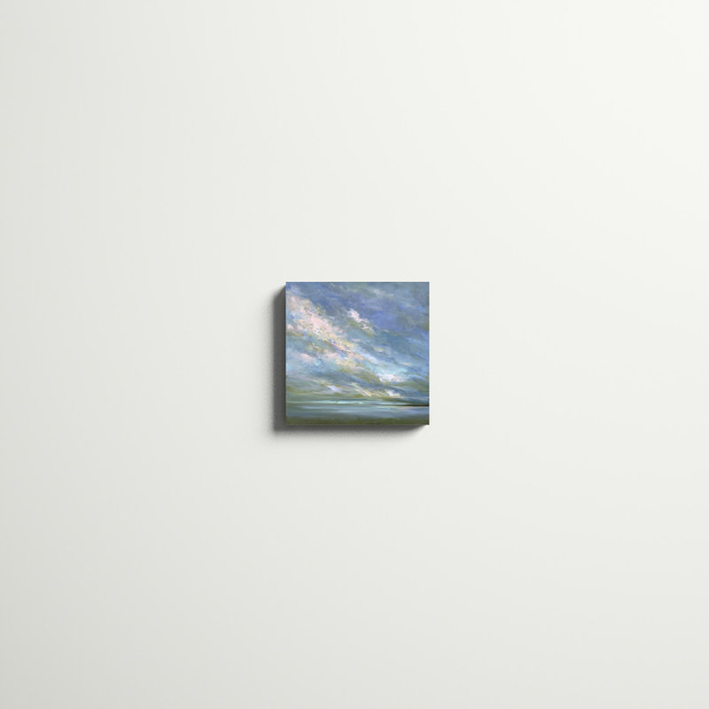 «Coastal Sky # 3», peinture sur toile, H 12 po x l 12 po