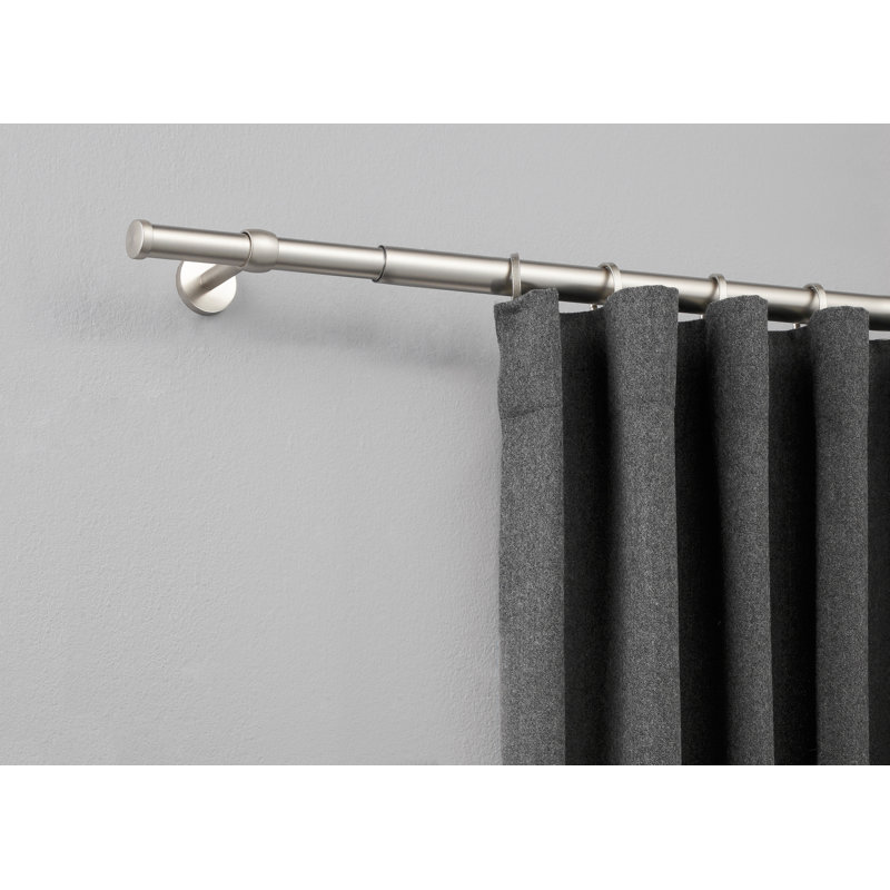 Flow Curtain Pole, Stainless steel look, 120 cm - 210 cm L