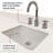Oak Single Bath Vanity 36 In. W X 22 In. D, With White Quartz Top-1179432585-1179432586
