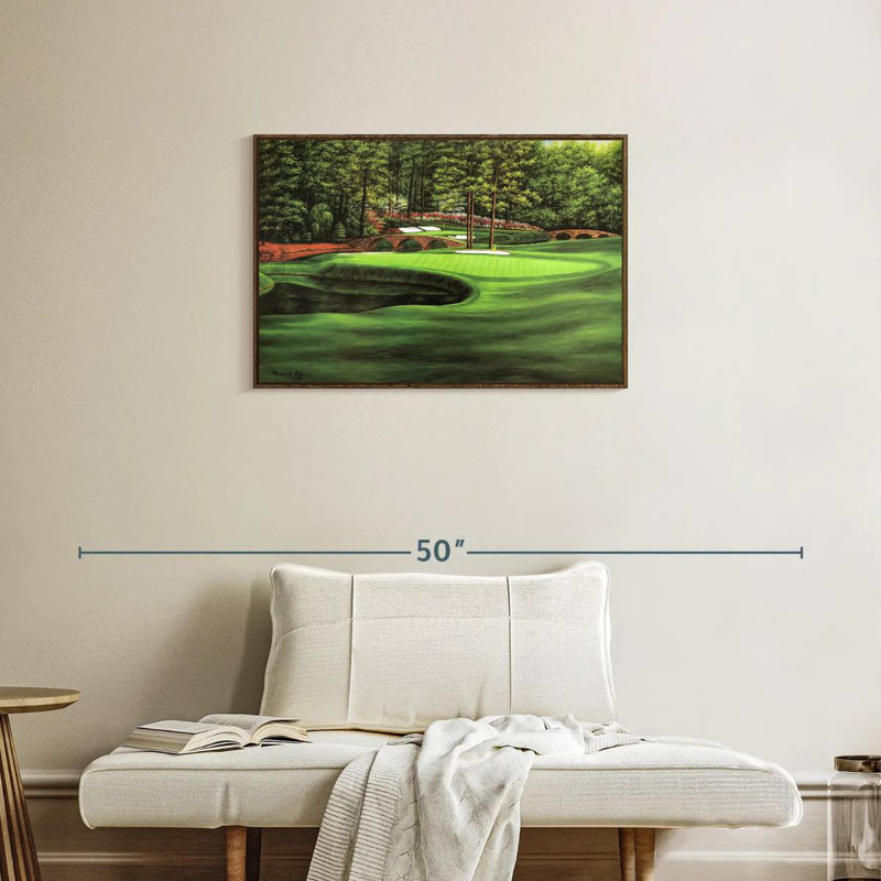 Augusta National 11th Hole I, Floating Frame Walnut, 31" X 21"
