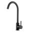 Robinet d'évier de cuisine noir mat avec une poignée - fabrication en acier inoxydable 304, bec rotatif à 360 °, rouille et corrosion, nettoyage quotidien facile, installation simple, débit maximal de 1,75 gal / min, inclus