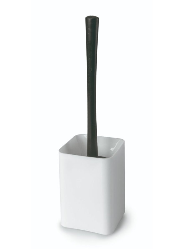Spectrum Toilet Brush & Holder White Square, White