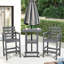 Ensemble de 3 chaises de bar et table Adirondack d'extérieur-297635029