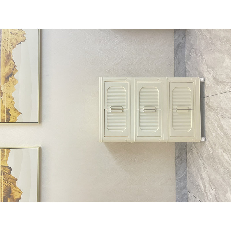 4 armoires de rangement pliantes blanches avec porte magnétique - 19,91 po x 12 po x 40,97 po pour la chambre à coucher, le salon, la cuisine, le dortoir étudiant en plastique, les roues, sans odeur 19,91 po et pour de multiples réglages