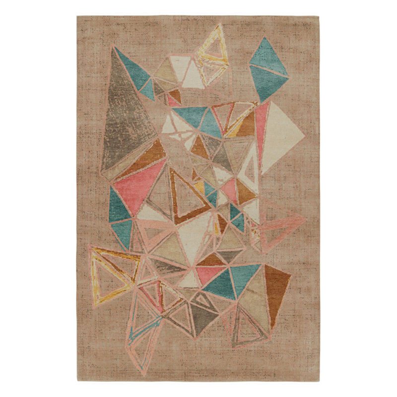 Handmade Silk and Wool Area Rug