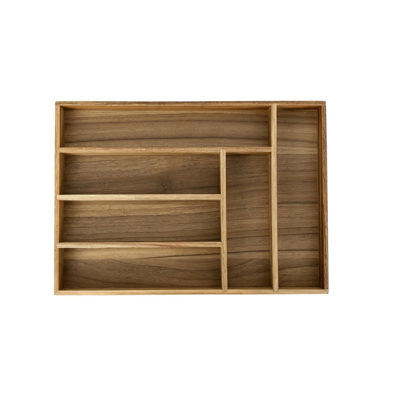 Solid Wood Rectangle Utensil Storage Set